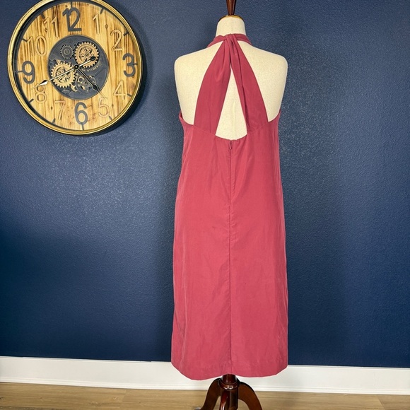 Prologue V-neck Halter Shift Midi Dress, Pink, Size XL - Picture 4 of 8